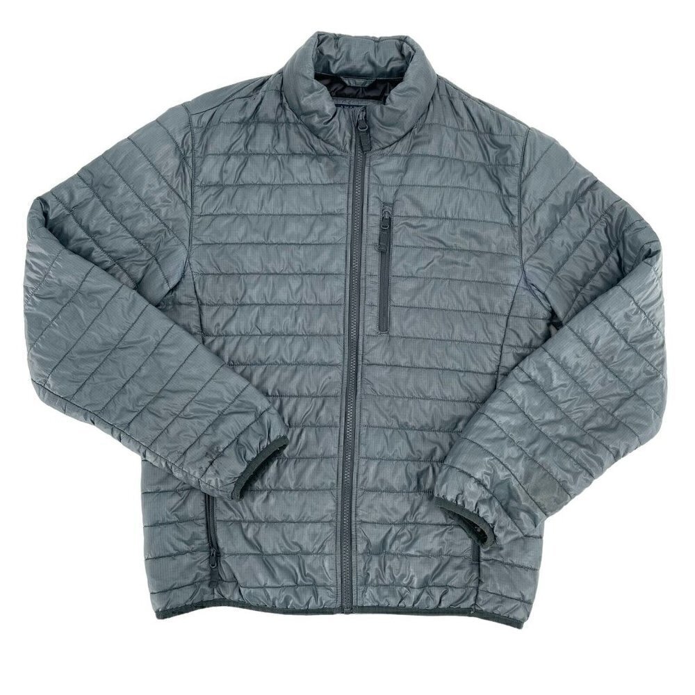 J. Crew Primaloft Nylon Puffer Jacket Pockets Mock Neck Unisex Mens Small